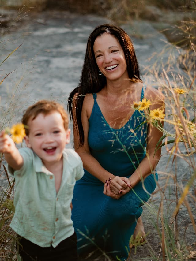 Maternity portrait in golden light