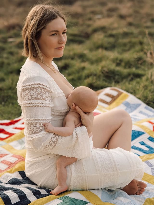 Newborn wrapped in soft linen